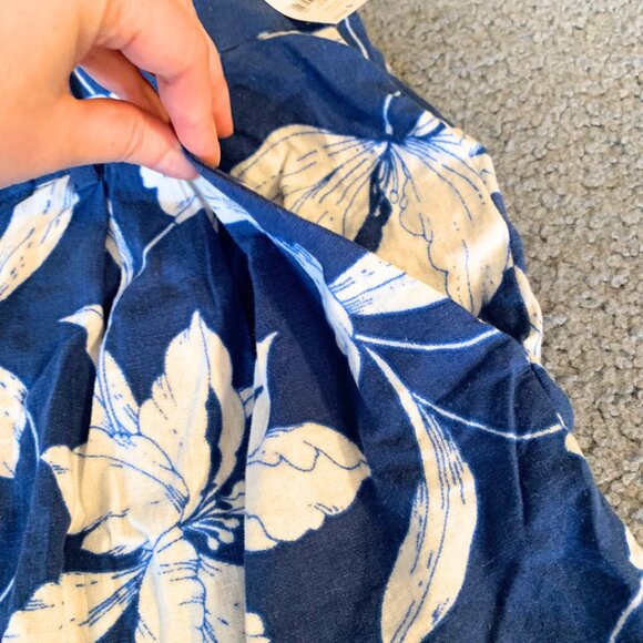 NWT GAP HIGH-RISE FLORAL LINEN SHORTS - SIZE L - Picture 5 of 8